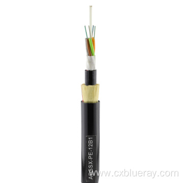 overhead aerial dielectric fiber optic cable